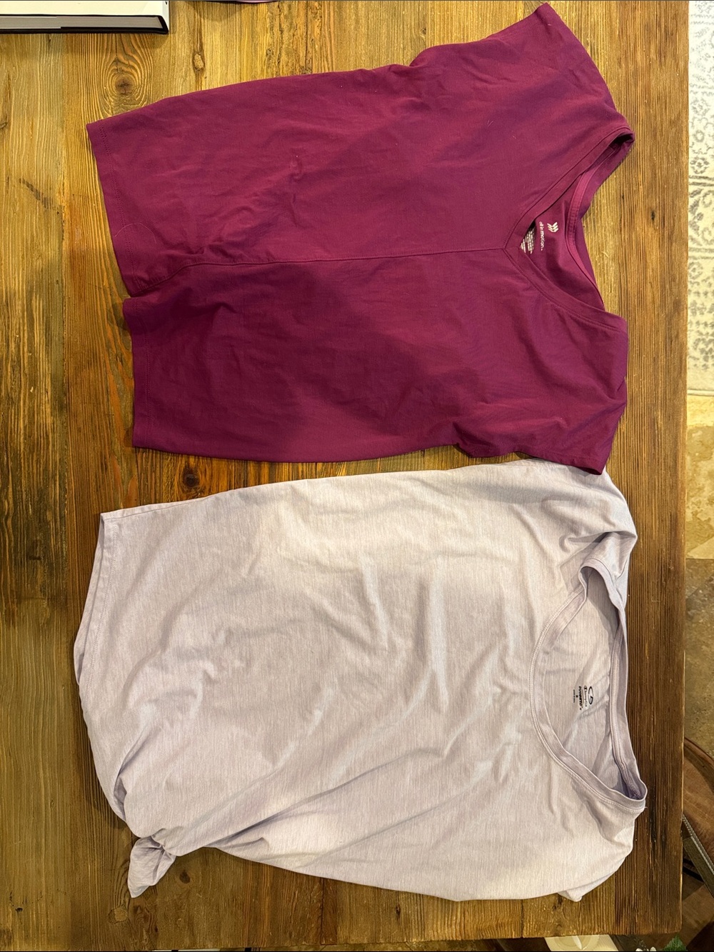 Champion Women’s Muscle Tee Tank Tops — Deep Magenta & Light Lavender